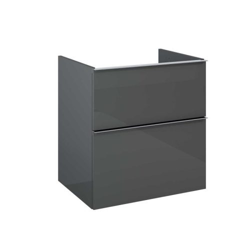 Alsó szekrény, AREZZO design MONTEREY 60 cm-es alsószekrény 2 fiókkal Mf. antracit színben, szifo