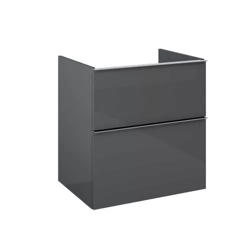 Alsó szekrény, AREZZO design MONTEREY 60 cm-es alsószekrény 2 fiókkal Mf. antracit színben, szifo