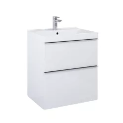   Alsó szekrény, AREZZO design MONTEREY 60 cm-es alsószekrény 2 fiókkal Mf. fehér színben, szifonki