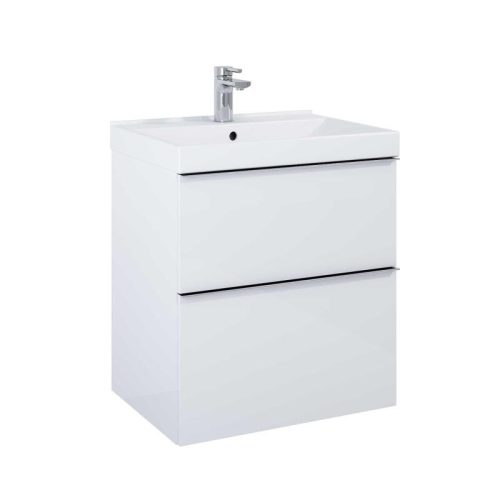 Alsó szekrény, AREZZO design MONTEREY 60 cm-es alsószekrény 2 fiókkal Mf. fehér színben, szifonki