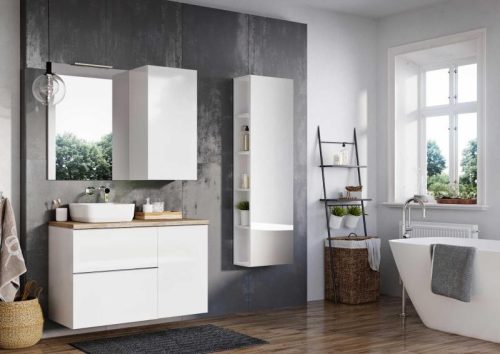 Alsó szekrény, AREZZO design MONTEREY 60 cm-es alsószekrény 2 fiókkal Mf. fehér színben, szifonki