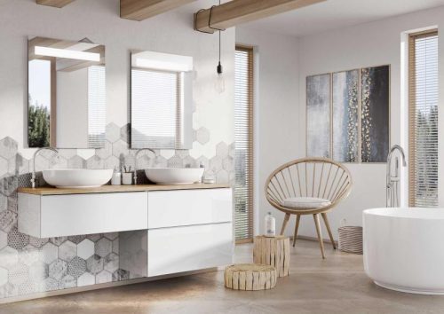 Alsó szekrény, AREZZO design MONTEREY 60 cm-es alsószekrény 2 fiókkal Mf. fehér színben, szifonki