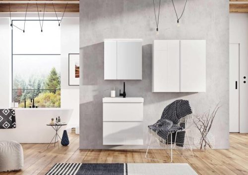 Alsó szekrény, AREZZO design MONTEREY 60 cm-es alsószekrény 2 fiókkal Mf. fehér színben, szifonki