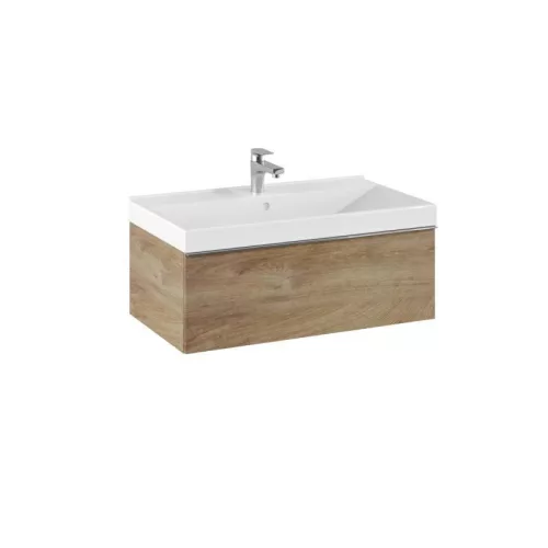 Alsó szekrény, AREZZO design MONTEREY 80 cm-es alsószekrény 1 fiókkal Canela tölgy színben, szifo
