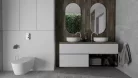 Alsó szekrény, AREZZO design MONTEREY 80 cm-es alsószekrény 1 fiókkal Matt Fehér színben, szifonk