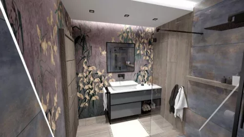 Alsó szekrény, AREZZO design MONTEREY 80 cm-es alsószekrény 1 fiókkal Mf. antracit színben, szifo