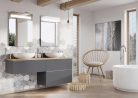 Alsó szekrény, AREZZO design MONTEREY 80 cm-es alsószekrény 1 fiókkal Mf. antracit színben, szifo