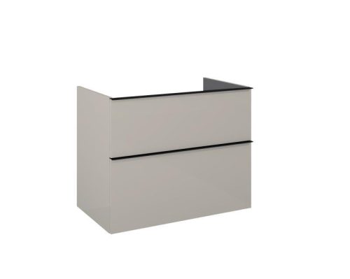 Alsó szekrény, AREZZO design MONTEREY 80 cm-es alsószekrény 2 fiókkal Matt beige színben, szifonk