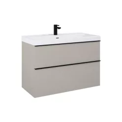   Alsó szekrény, AREZZO design MONTEREY 80 cm-es alsószekrény 2 fiókkal Matt beige színben, szifonk