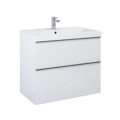   Alsó szekrény, AREZZO design MONTEREY 80 cm-es alsószekrény 2 fiókkal Matt Fehér színben, szifonk