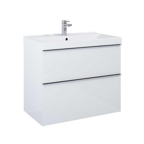 Alsó szekrény, AREZZO design MONTEREY 80 cm-es alsószekrény 2 fiókkal Matt Fehér színben, szifonk