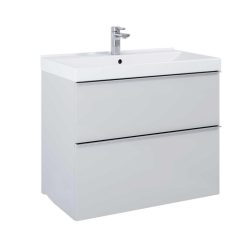   Alsó szekrény, AREZZO design MONTEREY 80 cm-es alsószekrény 2 fiókkal Matt Szürke színben, szifon