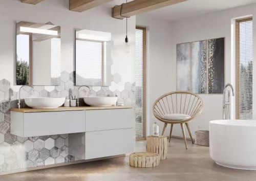 Alsó szekrény, AREZZO design MONTEREY 80 cm-es alsószekrény 2 fiókkal Matt Szürke színben, szifon