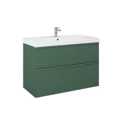   Alsó szekrény, AREZZO design MONTEREY 80 cm-es alsószekrény 2 fiókkal Matt Zöld színben, szifonki