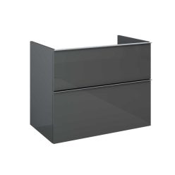   Alsó szekrény, AREZZO design MONTEREY 80 cm-es alsószekrény 2 fiókkal Mf. antracit színben, szifo