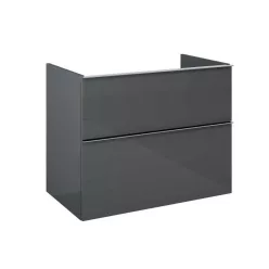   Alsó szekrény, AREZZO design MONTEREY 80 cm-es alsószekrény 2 fiókkal Mf. antracit színben, szifo