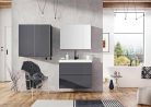 Alsó szekrény, AREZZO design MONTEREY 80 cm-es alsószekrény 2 fiókkal Mf. antracit színben, szifo