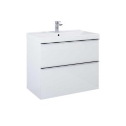   Alsó szekrény, AREZZO design MONTEREY 80 cm-es alsószekrény 2 fiókkal Mf. fehér színben, szifonki