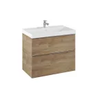 Alsó szekrény, AREZZO design MONTEREY 80 cm-es alsószekrény 2 fiókkal, Canela tölgy színben, szif