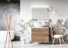 Alsó szekrény, AREZZO design MONTEREY 80 cm-es alsószekrény 2 fiókkal, Canela tölgy színben, szif