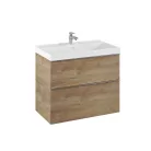 Alsó szekrény, AREZZO design MONTEREY 80 cm-es alsószekrény 2 fiókkal, Canela tölgy színben,szifo