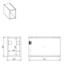 Fali szekrény, AREZZO design MONTEREY Slim 20 cm-es nyitott elem Mf. antracit színben