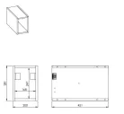 Fali szekrény, AREZZO design MONTEREY Slim 20 cm-es nyitott elem Mf. antracit színben