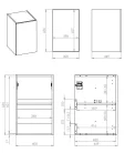 Mosdópult, AREZZO design 100x49,4x2,8 cm mosdópult, Mf. Fehér színben