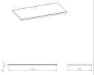 Mosdópult, AREZZO design 100x49,4x2,8 cm mosdópult, Természetes tölgy