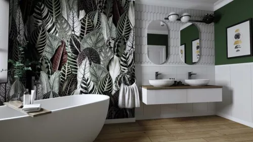 Mosdópult, AREZZO design 120x46 cm mosdópult, Természetes tölgy
