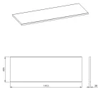 Mosdópult, AREZZO design 140(90+50)x49,4x2,8 cm mosdópult, Mf. Fehér színben