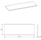 Mosdópult, AREZZO design 140(90+50)x49,4x2,8 cm mosdópult, Természetes tölgy