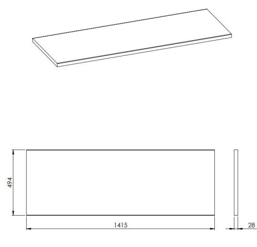 Mosdópult, AREZZO design 140(90+50)x49,4x2,8 cm mosdópult, Természetes tölgy