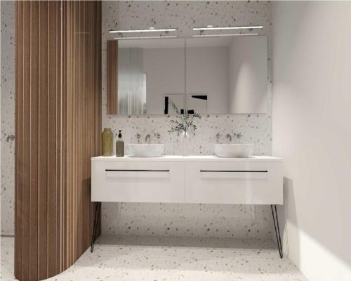 Mosdópult, AREZZO design 140x46 cm mosdópult, Mf. Fehér színben