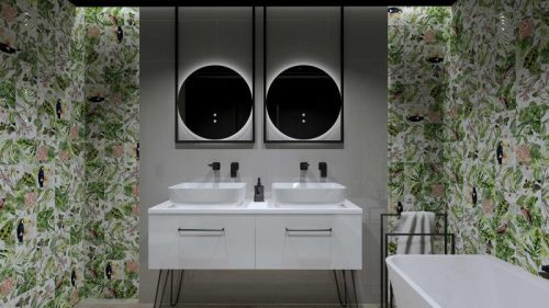 Mosdópult, AREZZO design 140x46 cm mosdópult, Mf. Fehér színben