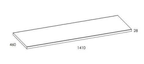 Mosdópult, AREZZO design 140x46 cm mosdópult, Mf. Fehér színben