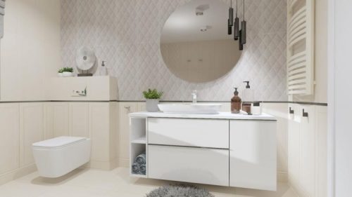 Mosdópult, AREZZO design 160x46 cm mosdópult, Mf. Fehér színben