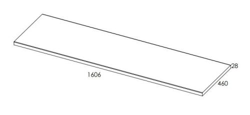 Mosdópult, AREZZO design 160x46 cm mosdópult, Mf. Fehér színben