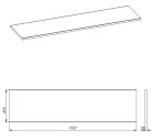Mosdópult, AREZZO design 190x49,4x2,8 cm mosdópult, Természetes tölgy