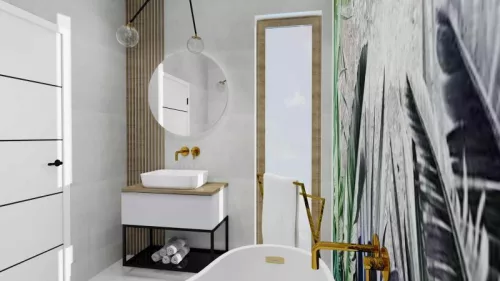 Mosdópult, AREZZO design 60x46 cm mosdópult,  Természetes tölgy színben