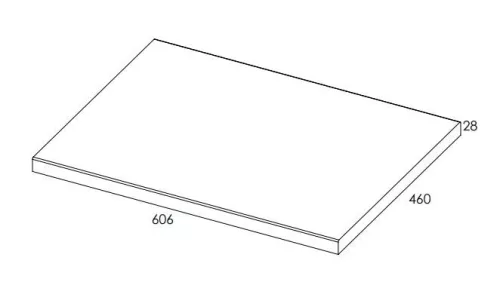 Mosdópult, AREZZO design 60x46 cm mosdópult, Mf. Fehér színben