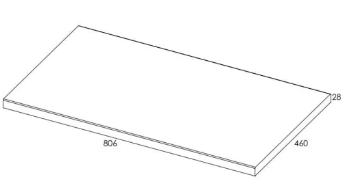 Mosdópult, AREZZO design 80x46 cm mosdópult,  Természetes tölgy színben