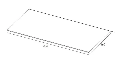 Mosdópult, AREZZO design 90x46 cm mosdópult, Mf. Fehér színben