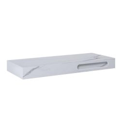   Mosdópult, AREZZO design CALACATTA márvány 120x46 cm konzolos mosdópult Matt Fehér színben