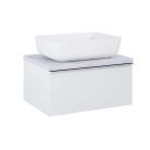 Mosdópult, AREZZO design CALACATTA márvány 60x46 cm mosdópult Matt Fehér színben, 20 mm