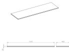 Mosdópult, AREZZO design MARQUINA márvány 160x46 cm mosdópult Matt Fekete színben, 20 mm