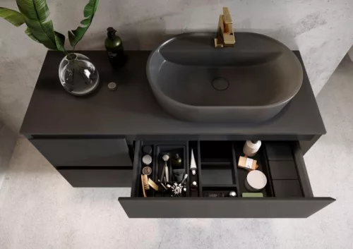 Márványpult, AREZZO design márványpult 100/46/1,5 matt antracit