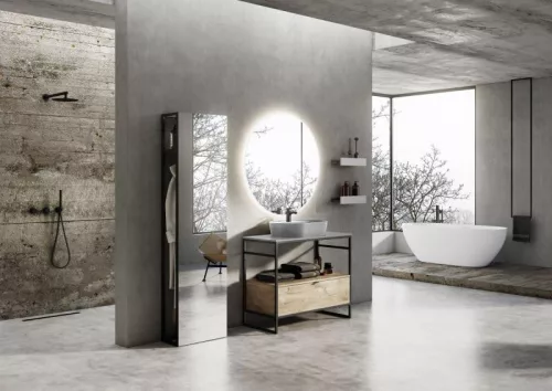 Márványpult, AREZZO design márványpult 100/46/1,5 matt világos szürke