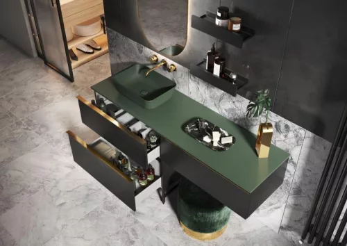 Márványpult, AREZZO design márványpult 100/46/1,5 matt zöld