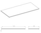 Márványpult, AREZZO design márványpult 160/46/1,5 matt világos szürke